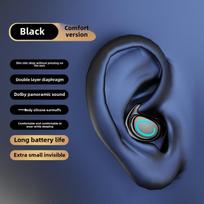 Bluetooth Ausinės Belaidės Itin Ilgo Veikimo Nematomos Miego Triukšmą Slopinančios Mini Įausinamos Ausinės juoda