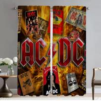 Rock-ACDC Modernūs svetainės užuolaidos Kamerai Helovino dekoracija Namų interjero užuolaidos 2 vnt. Užuolaidos Pertvaros užuolaida W50xH70cmx2pcs-CL