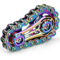 Dviračio grandinės žvaigždutės Fidget suktukas streso mažinimui, metalinis žvaigždutės grandinės Fidget žaislas, kinetinis stalinis naujoviškas rankų pirštų suktukas nuo nerimo, šaunus žaislas 5.9*3.4*2cm įvairiaspalvis