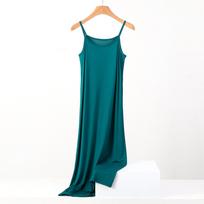 Didesnio dydžio „Modal Camisole“ pižamos suknelė – atspari šviesai, laisvai priglundanti, sverianti 200 svarų 7XL tamsiai žalia spalva