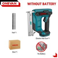 ONEVAN F30G Elektrinis vinis kala pistoletas viniavasis stapleris karkasinis viniavasis tackeris baldų stapleris medžio apdirbimo įrankis Makita 18V baterijai Without Battery