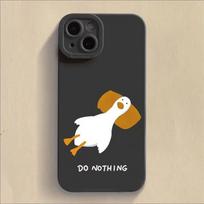 Mielas animacinis ančiukas silikoninis telefono dėklas, skirtas iPhone 15 14 13 12 11 16 Pro Max XS XR X 7 8 Plus SE 13 Mini, atsparus smūgiams, minkštas dėklas For iPhone 14