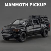 Nauja 1:32 Dodge RAM 1000 TRX Mammoth Pikapas Lydinio Automobilio Modelis su Garsu ir Šviesa Atitraukiamas Vaikų Žaislas Kolekcinis Gimtadienio Dovana juoda
