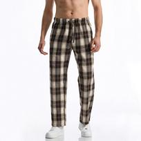 Naujos vasarinės languotos vyriškos laisvalaikio kelnės su raišteliu, tiesios kelnės vyrams, Harajuku hip-hop kelnės, lauko kasdienės kelnės 3XL kava