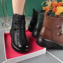 Žieminiai batai su platforma Moteriški batai ant kulkšnies batai Retro mamos batai Etniniai šilti pliušiniai patogūs minkštas padas, atsparus vandeniui, moteriška avalynė Botas Mujer 39