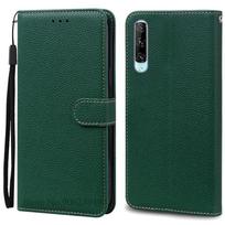 Huawei P Smart Pro dėklas telefono dangtelis minkštas silikoninis piniginės atverčiamas dėklas Huawei P Smart Pro telefono dėklas Fundas PSmart Pro dangtelis Huawei P Smart Pro tamsiai žalia spalva