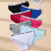 7Pcs Women's Panties Breathable Underwear Comfort Cotton Underpants Low Waist Pantys Sports Girls Briefs Sexy Female Lingerie XS įvairiaspalvis