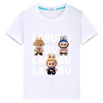 labubu marškinėliai vaikams berniukui 10 metų 100% medvilnė anime trumpas kawaii viršus pasididžiavimo marškinėliai y2k mažylės mergaitės drabužiai vaikiški drabužiai mergaitėms 100 balta