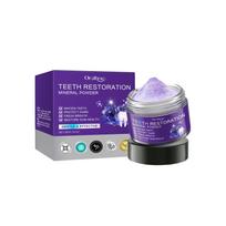 Violetiniai dantų milteliai Švelnus valymas Apsaugo dantis Ilgalaikis gaivumas Pašalina dėmes nuo dantų Geltonavimą purple