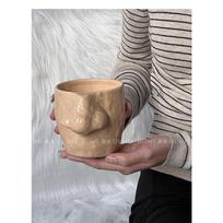 Juokingas keraminis puodelis nosis ir piršto padėkliukas – kūrybingas keistas puodelis su papuošalų laikymo lėkštele Nose Mug