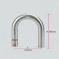 Patikimas 304 nerūdijančio plieno U formos poliruotas išmetimo vamzdis 180 laipsnių lankstu 32mm gray