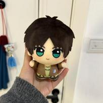 10 cm „Attack on Titan“ mini pliušinis žaislas, miela Eren medvilninė lėlė, Yeager Mikasa Nunu, pliušinis žaislas, gimtadienio dovana 10cm
