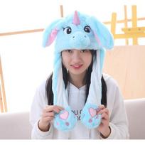 Madinga judanti kepurė su zuikio ausimis, pliušinė, saldi, miela kepuraitė, anime Dygsnis, Pikachu, vienaragis, miela gyvūnų kepurė, kiaulė, šuo, žiurkėnas, Cosplay kepurė