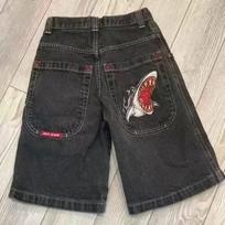 ZYLLO Amerikietiško Hip-Hopo Tendencija Retro Džinsiniai Šortai Vyriški ir Moteriški Y2K Harajuku Gotikiniai Sportiniai Šortai M gray