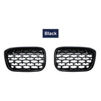 2 vnt. automobilio priekinės grotelės Inkstų grotelės BMW X3 G01 G08 X4 G02 2018-2021 m. Buferio deimantinis apdailos elementas Lenktyninės grotelės Meteor stilius Titanium Black