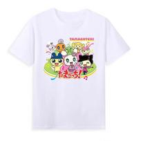 Japanese Tamagotchi T-shirt Women's Graphic T-shirt Cute Cartoon Harajuku T-shirt Y2K Clothing Graphic Tshirts Summer Streetwear M