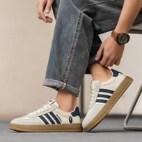 Trys juostelės Vokiški treniruočių batai vyriški natūralios odos 2025 m. nauji laisvalaikio batai vyriški madingi batai universalūs sportbačiai retro vyriški batai 39