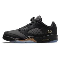 Air Jordan 5 Retro Low Wings 2020-21 m. kolekcijos Unisex sportbačiai Juodi Metaliniai-Auksiniai DJ1094-001 36.5