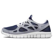 Nike Free Run 2 Midnight Navy Wolf Grey Vyriški sportbačiai Mėlyni Juodi Summit-White 537732-407 45