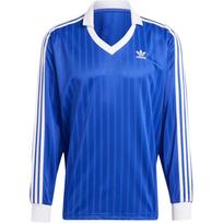 Adidas Originals Adicolor Pique Raštuotas Dryžuotas Megztinis Ilgomis Rankovėmis T-shirt Vyriški Viršutiniai Drabužiai Pusiau Rūgštinės Mėlynos Spalvos IX5227 XL