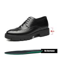 Madingi pakeliančios pakulnės 4/7/9cm Vyriški oficialūs bateliai su paslėptu pakėlimu Vyriški Oksfordo stiliaus elegantiški oficialūs bateliai Biuro aukštį didinantys Brogues Platforminiai vyriški batai 38