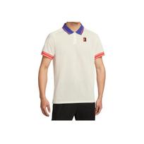 Nike Court Heritage Minimalistinis Madingas Universalus Lengvas Kvėpuojantis Marškinėliai Vyriški Viršutiniai Drabužiai Šviesiai Dramblio Kaulo Spalvos Šviesiai Tamsiai Raudonos Spalvos FQ2102-110 L