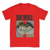 Juokingi Tame Impala Marškinėliai Vyrams Apvalia Kaklo Iš Grynos Medvilnės Marškinėliai Pop Rock Trumpomis Rankovėmis Marškinėliai 4XL 5XL Viršutiniai Drabužiai S