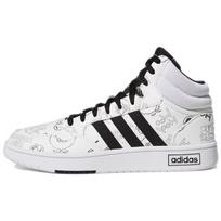 Adidas Neo Hoops 3.0 Mid Sintetinės odos Patogūs vidutinio aukščio sportbačiai Vyriški sportbačiai Balti Juodi GZ4859 40