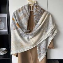 130*130cm 30% Šilkas +70% Vilna Šalikas Retro Vintažinis Prabangus Minkštas Šalis Didelis Šiltas Žieminis Apsiaustas Moterims 130*130cm