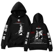 Bleach Ichigo Kurosaki Anime Hoodie Harajuku Hip Hop Ruduo Žiema Vilnos Gatvės apranga S