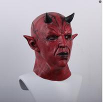 Mephistopheles Demono Ragų Kaukė Cosplay Siaubo Velnias Žudikas Latekso Šalmas Helovino Kaukės Baliaus Karnavalo Šventės Kostiumų Rekvizitas Red-
