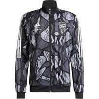 Adidas Arsenal Labrums Tiro Sportinis Džemperis Spalvų Bloko Dizainas Universalus Futbolo Sportas Stovintis Apykaklė Ilgomis Rankovėmis Striukė Vyriška Striukė Juoda IW3902 M gray