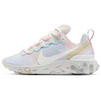 Nike React Element 55 Balti Raudoni Auksiniai Moteriški Sportbačiai DB5926-011 36
