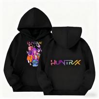 KPop Demonų medžiotojai Huntrx Džemperiai Ilgomis rankovėmis Animacinė grafika Vaikų Mergaičių Džemperiai su gobtuvu Ruduo Žiema Šilti Viršutiniai drabužiai Vaikų Dovana Drabužiai 100