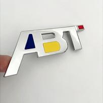 3D Metalo ABT Priekinės grotelės Galinės bagažinės Sparno Emblema Ženklelis Lipdukai Decals Q3 Q5 Q7 A3 A4 A5 A6 B6 B8 C6 C5