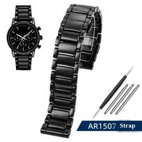Aukštos kokybės keraminis dirželis+korpusas Armani laikrodžiui AR1507 AR1509 AR1451 AR1452 AR1400 AR1410 serijos laikrodžio priedai Vyriškas apyrankė