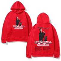 Alex Warren-2026 Europos arenų turas Hoodie Laisvas aukštos kokybės animacinių paveikslėlių spaudos džemperis su gobtuvu ir vilnos pamušalu Patogus Hoodie XS raudona