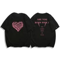 Blackpink's Peripheral Korean Girl Group Jisoo Supports Short-Sleeved Jennie's Cotton T-Shirt Idol Lisa Rosé The Same Stayle XS juoda