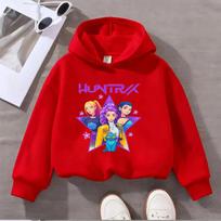 KPop Demon Hunters Kids Soft Warm Comfortable Round Neck Fashionable Casual Girls Hoodies 110cm