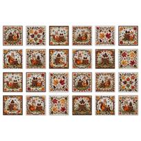 24 vnt. Europos stiliaus plytelių sienų lipdukai, virtuvės, vonios dekoratyviniai plytelių lipdukai, blizgūs kristaliniai sienų lipdukai 10*10cm*24PCS