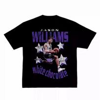 Baltas šokoladas Jasonas Williamsas Amerikietiškas krepšinis Apvalus kaklas Grynos medvilnės ilgomis ir trumpomis rankovėmis T-shirt S