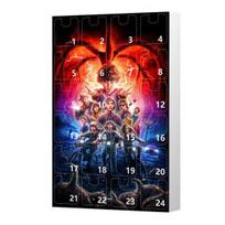 Yousheng Stranger Things Advento kalendorius 24 dienų Kalėdų atgalinio skaičiavimo dėžutė daugiafunkcės šventinės dekoracijos vaikų kambariams, automobiliams ir vakarėliams, šventinės A