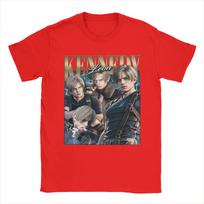 Leon S. Kennedy Residents Evils T Shirts for Men Cotton Novelty T-Shirts Round Collar  Tee Shirt Short Sleeve Tops Plus Size S