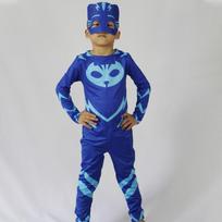 Noblekids Pj Mask Kostiumas Su Spalvotu Katukai, Pelėda ir Geckas Kombinezonas Vaikams 150cm mėlyna