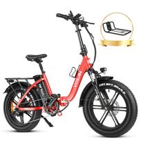 Elektrinis dviratis sulankstomas Vitilan 20  750W variklis Miesto Ebike 48V 20AH Maksimalus atstumas 80Km Apkrova 150Kg 7 pavaros U7 balta