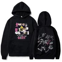 Straykids džemperiai SKZOO paltas Kpop žvaigždė SKZ MAXIDENT koncerto drabužiai XL juoda