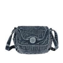 Denim Bag Women's Crossbody Bag Large Capacity Small Square Bag Shoulder Bag šviesiai mėlyna spalva