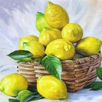 Pilnas 5D „pasidaryk pats“ deimantinis piešimas animacinis filmas vaisius citrina mozaika siuvinėjimas kryželiu namų dekoras Rankų darbo 25x25cm