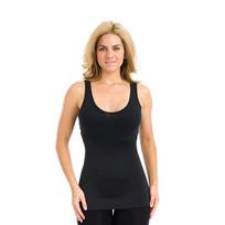 Moteriška liekninamoji liemenė Cami Shaper Body ShapeWear pilvuko kontrolės besiūlė liemenė 4XL juoda