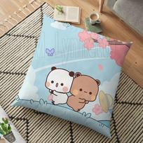 Pienas ir Mocha Poros Panda Bear Bubu Dudu pagalvėlės užvalkalas, pagalvėlė namų dekoratyvinis kvadratinis spausdinimas pagalvės užvalkalas sofos pagalvėlė 45cm 1